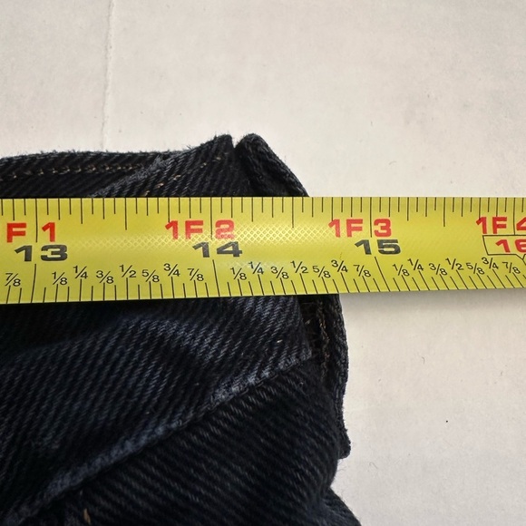 Vintage 90s Marithe Francois Girbaud Black Jeans Women’s Size 20-29x29 Tapered - Picture 9 of 10